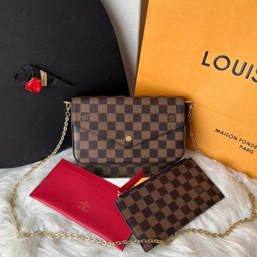 Bolsa Louis Vuitton Pochette Felicie Damier Ebene